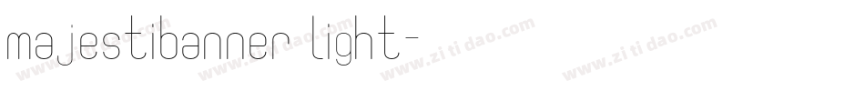 majestibanner light字体转换